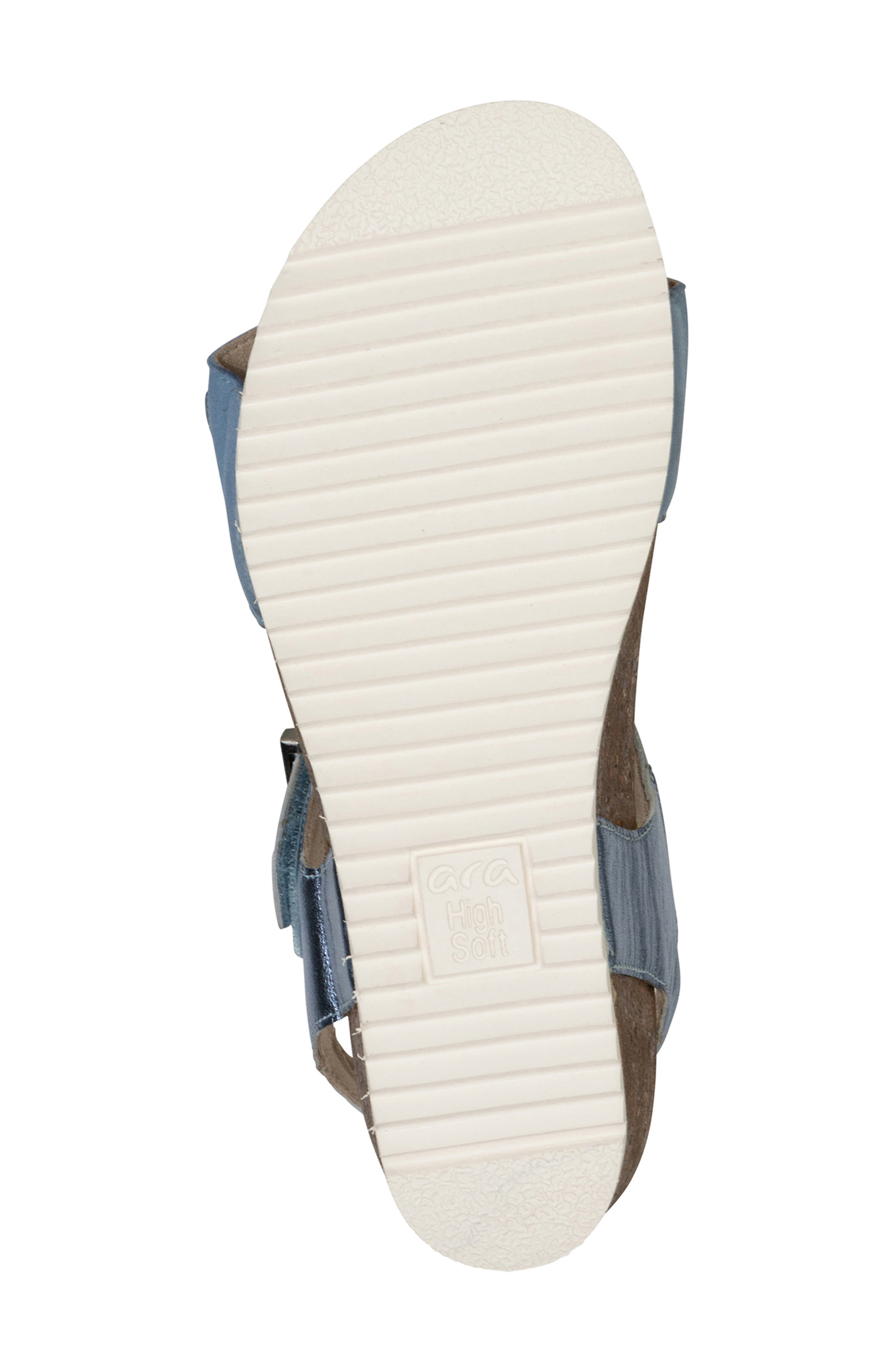 ara Nova Slingback Platform Wedge Sandal, Alternate, color, Blue