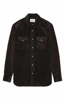 NN07 Ricky 50004 Organic Cotton Corduroy Snap-Up Western Overshirt