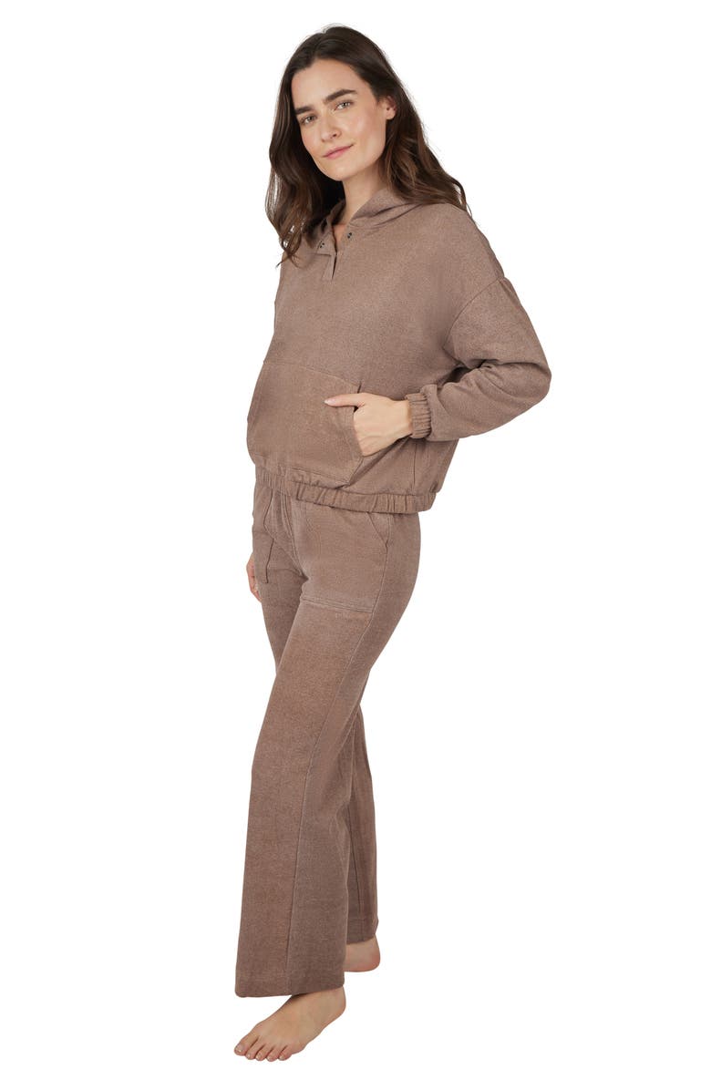 90 DEGREE BY REFLEX Alma Marled Piqué Hoodie, Alternate, color, 