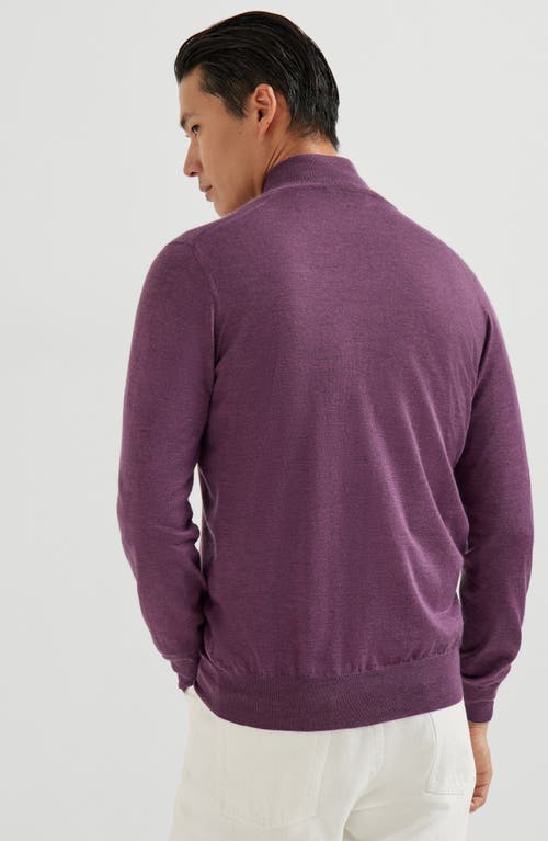 Brunello Cucinelli Lightweight Knit Cardigan In Burgundy