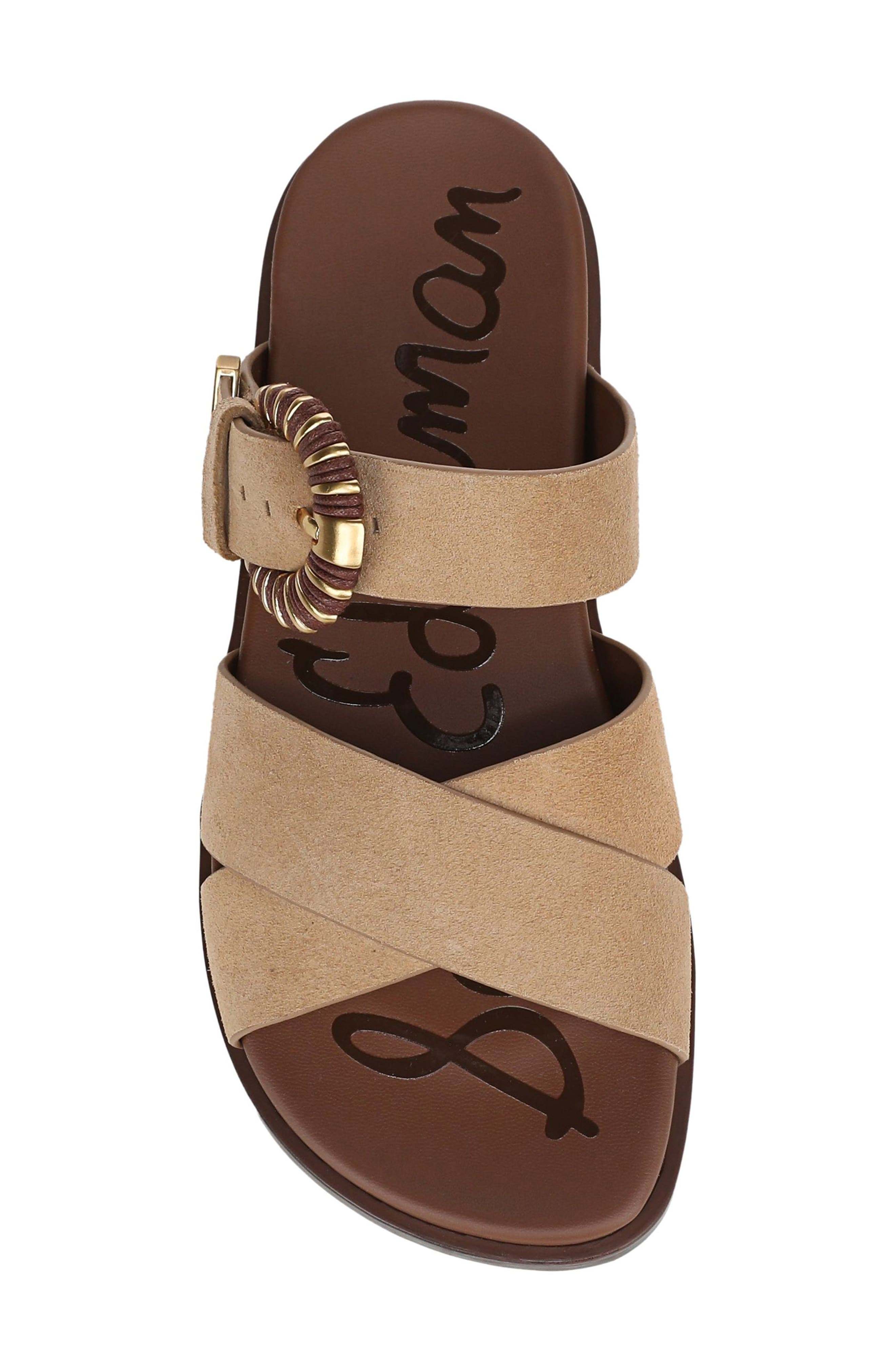 Lucy Buckle Strap Sandal, Alternate, color, BAMBOO BROWN