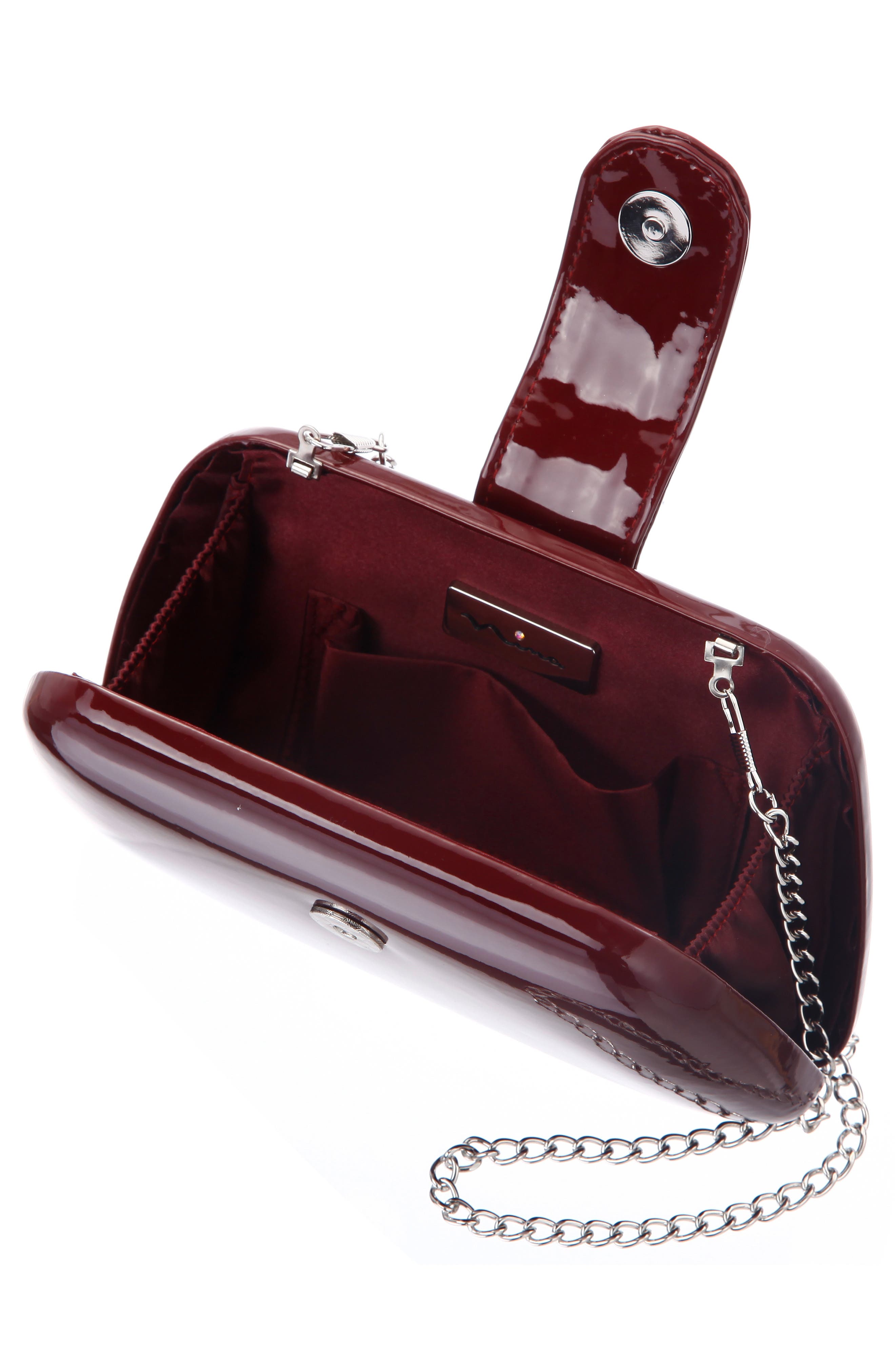 Nina Danni Clutch, Alternate, color, Bordeaux