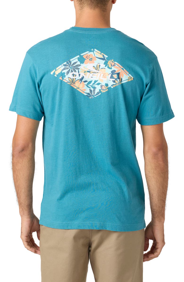 O'Neill Blended Floral Logo Graphic T-Shirt, Alternate, color, 