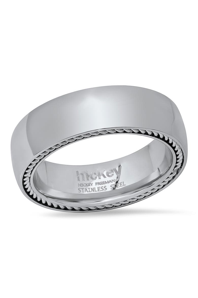 Stainless Steel Band Ring, Alternate, color, STEEL