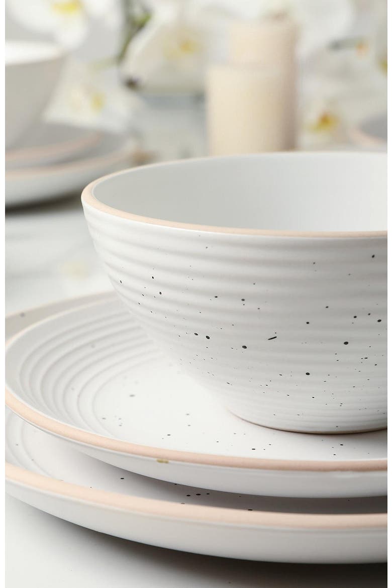 Lauren Stoneware 16-Piece Dinnerware Set, Alternate, color, Off White