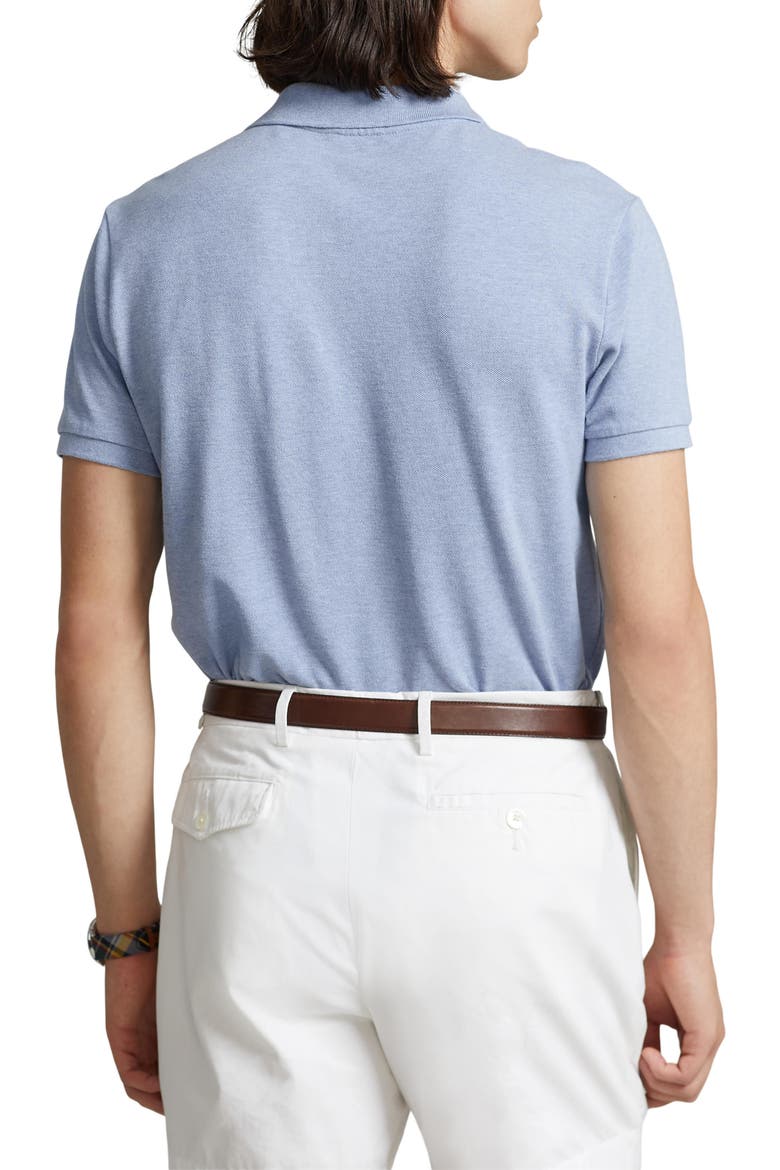 The Iconic Cotton Piqué Polo, Alternate, color, ISLE HEATHER