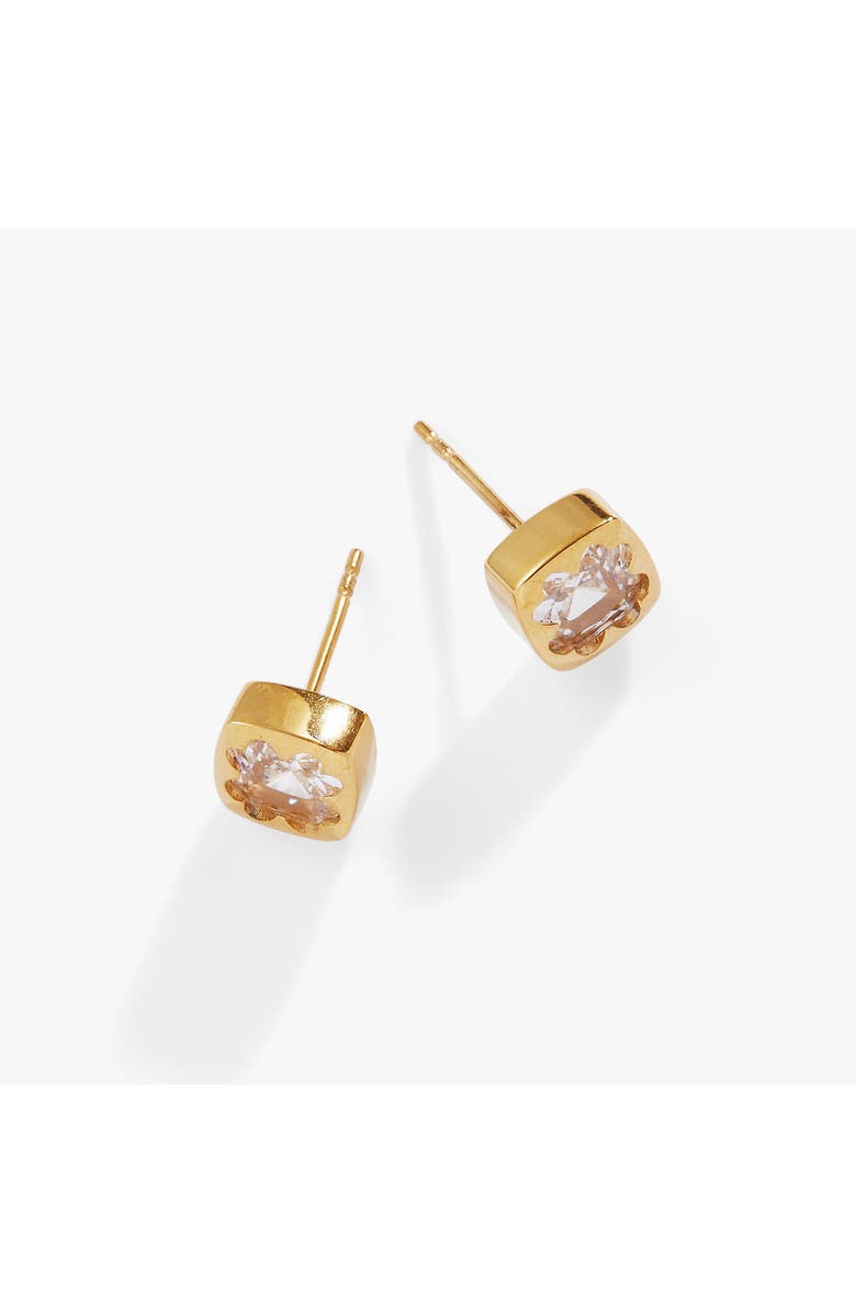 Alex and Ani Crystal Clover Mini Stud Earrings, Main, color,