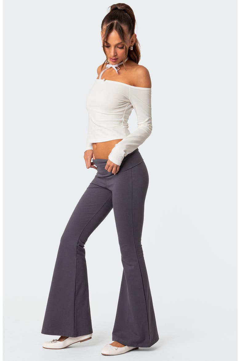 Naomi Flare Leggings, Alternate, color, DARK-GRAY