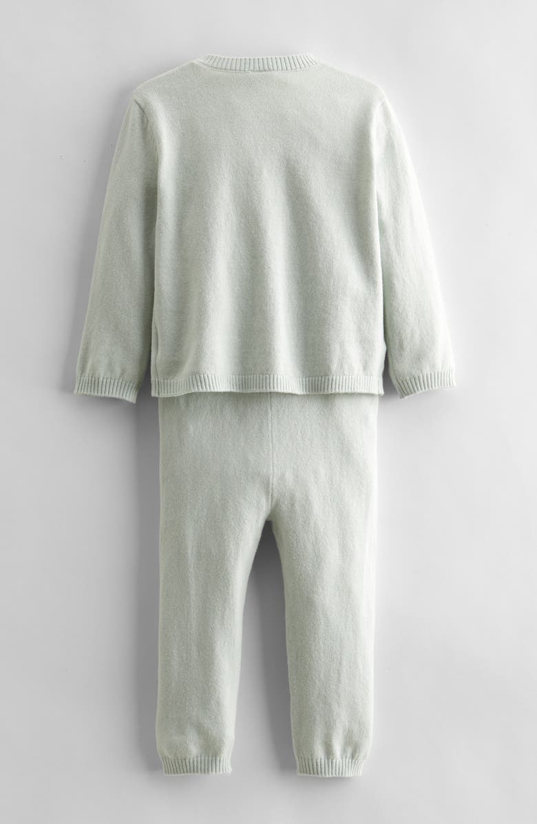 Nordstrom Pointelle Heart Cardigan 
Sweater Pants Set, Alternate, color, Green Hush