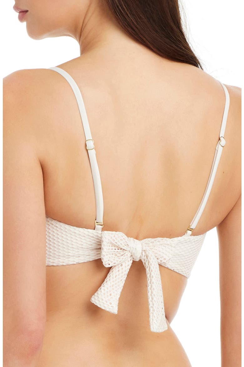 V-Wire Metallic Net Bikini Top, Alternate, color, WHITE GOLD