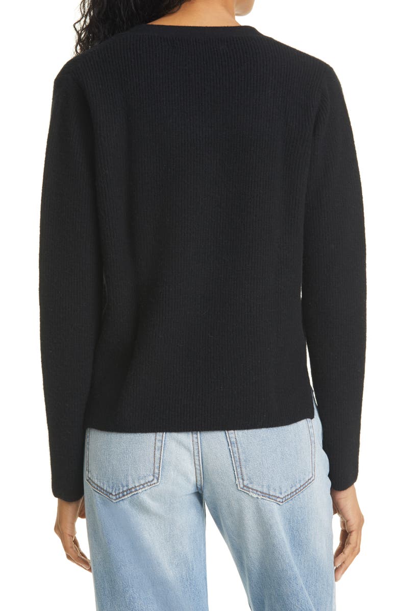 La Ligne Ribbed Cashmere Henley Sweater, Alternate, color,