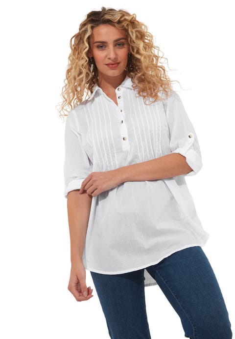 Cotton Pintuck Tunic (Plus)