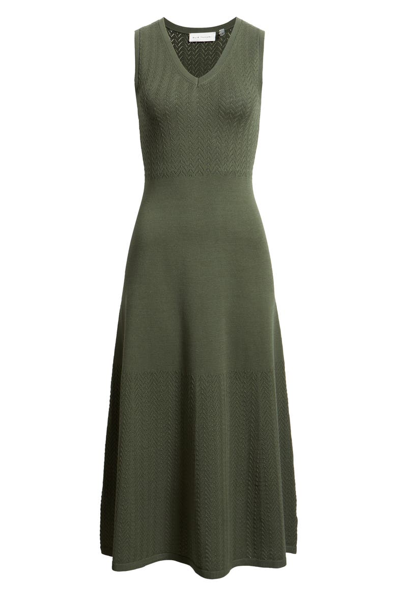 The Elena Sleeveless Sweater Midi Dress, Alternate, color, DARK SAGE