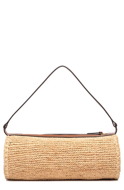 Mini Taru Raffia Shoulder Bag