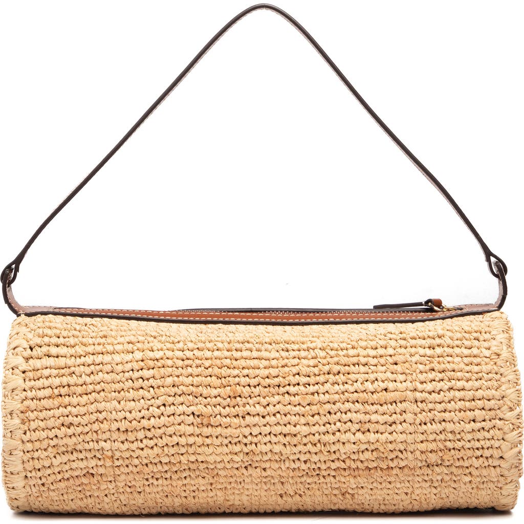 Staud Mini Taru Raffia Bag In Natural/tan
