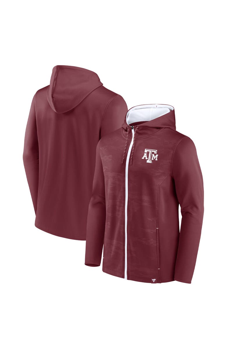 FANATICS Men's Fanatics Branded Maroon Texas A&M Aggies Ball Carrier Full-Zip Hoodie, Main, color, 