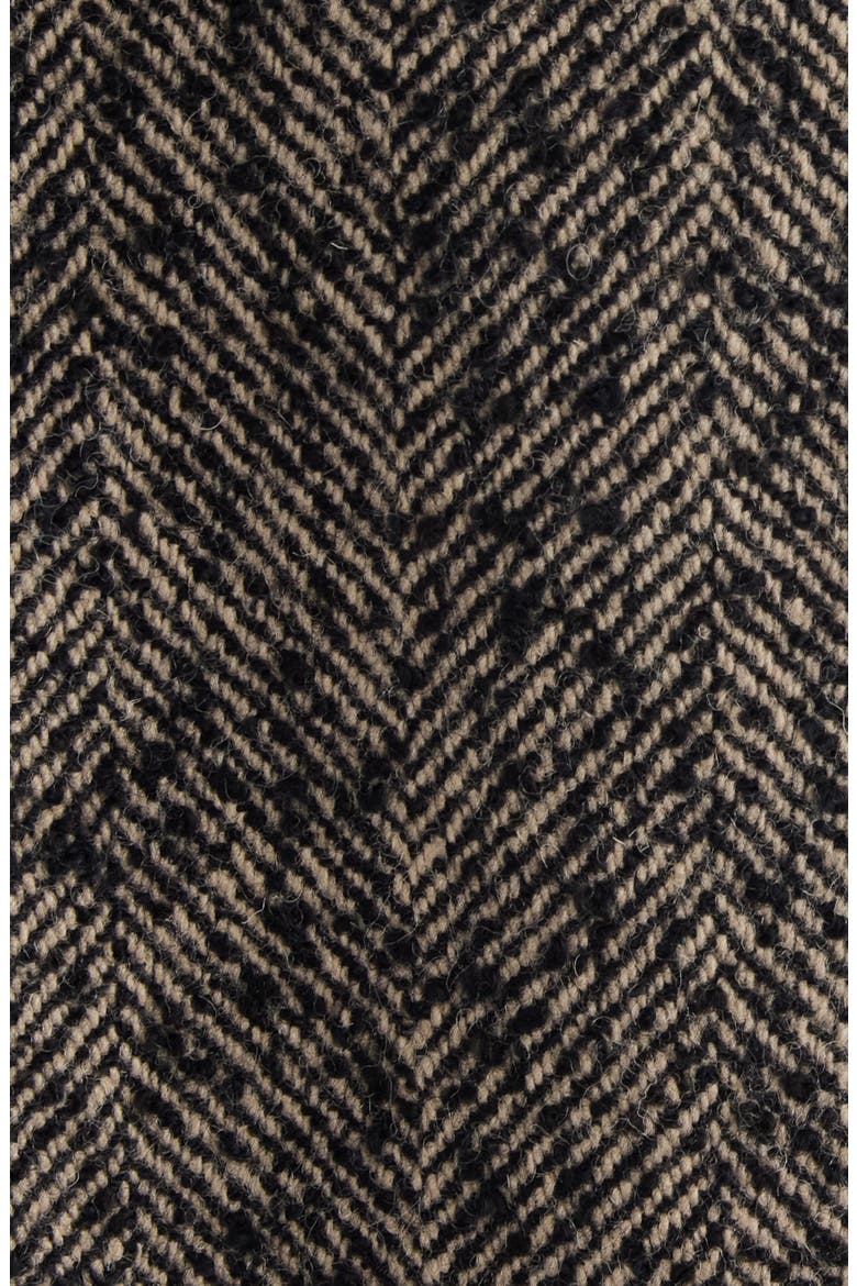 Wool Blend Herringbone Peplum Jacket, Alternate, color, BEIGE - BLACK