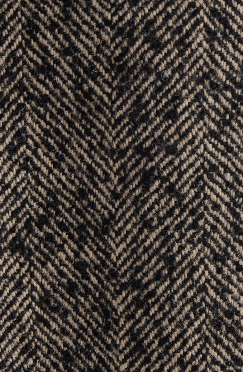 Chloé Wool Blend Herringbone Peplum Jacket, Alternate, color, Beige - Black