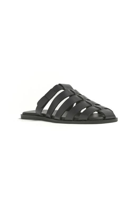 Anthony Veer Lido Sandal, Main, color, Obsidian Black