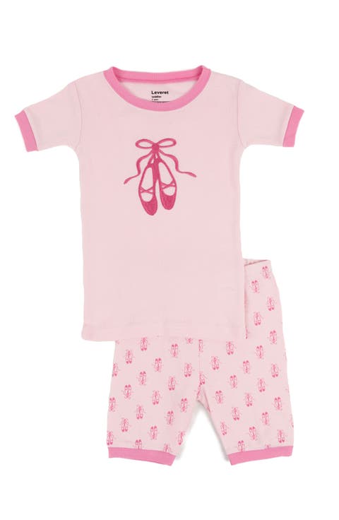 Kids Cotton Two-Piece Short Printed Pajamas, Animals & Characters