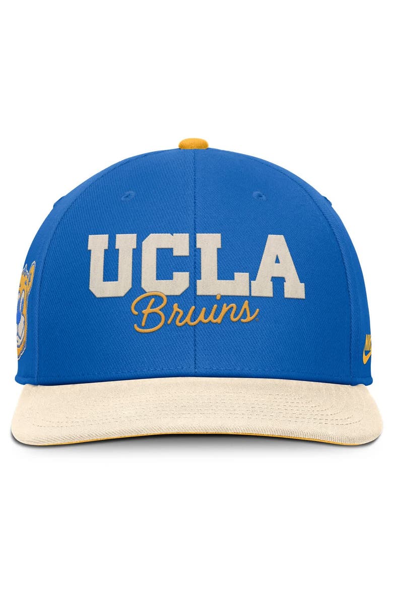 Nike Men's Nike Blue/Cream UCLA Bruins Pro Legacy Script Snapback Hat, Alternate, color, Blue