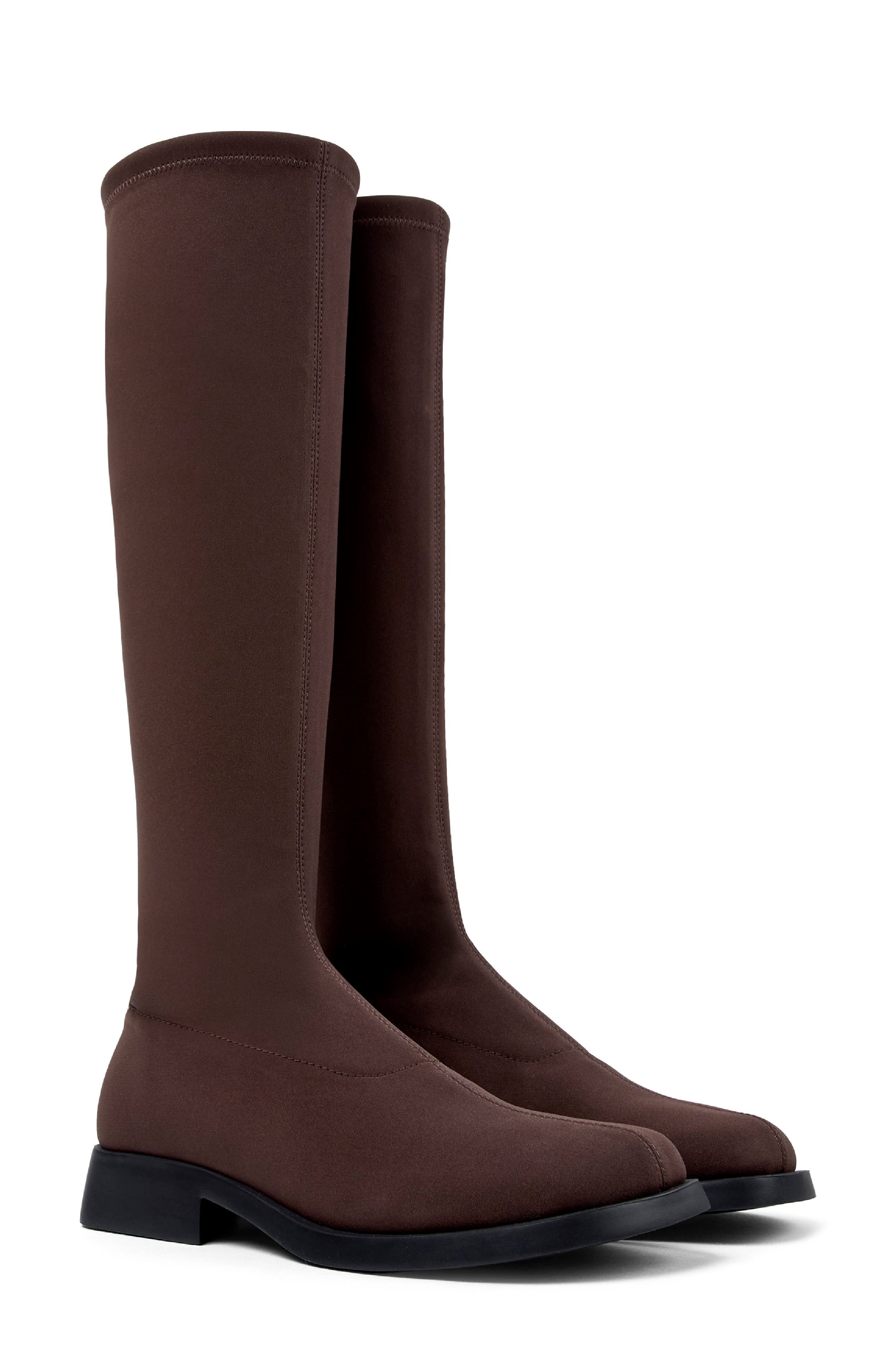 Donna Tall Boot, Main, color, DARK BROWN