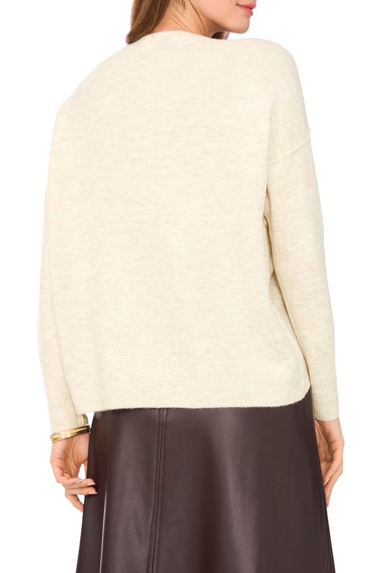 Exposed Seam Crewneck Sweater, Alternate, color, CREAM YELLOW