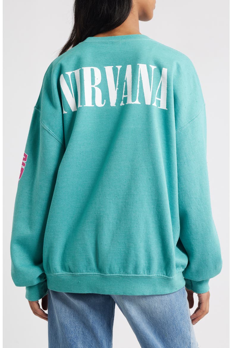 Nirvana Snake Swirl Sweatshirt, Alternate, color, MINT