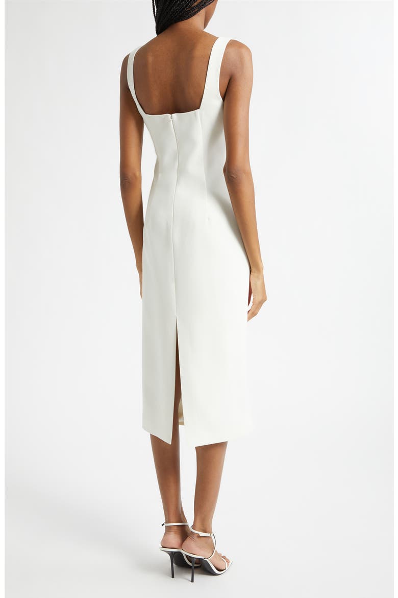 Barrie Floral Appliqué Sleeveless Midi Dress, Alternate, color, IVORY