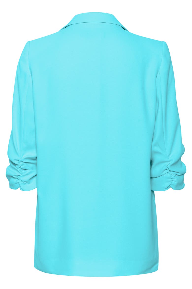 Shirley 3/4 Sleeve Open Front Blazer, Alternate, color, Sea Jet