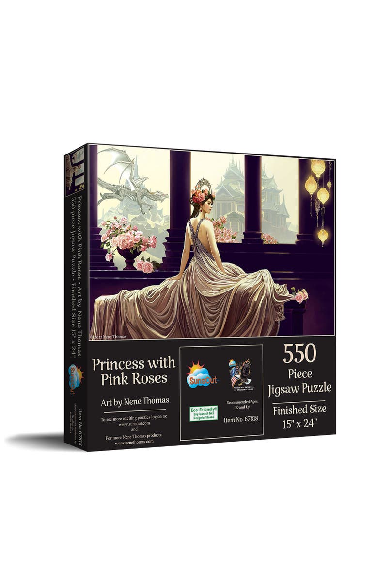 Sunsout Princess with Pink Roses 550 piece Jigsaw Puzzle for Adults, Main, color, Multicolor