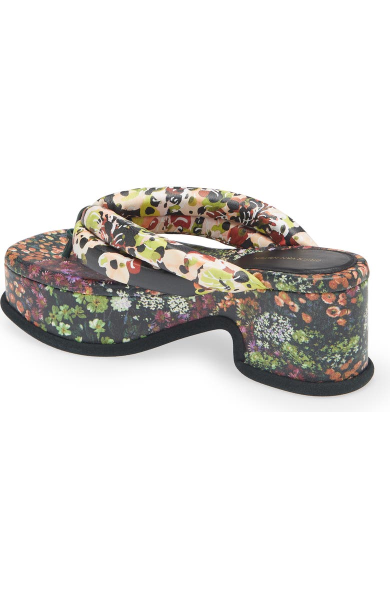 Dries Van Noten Floral Platform Flip Flop, Alternate, color,