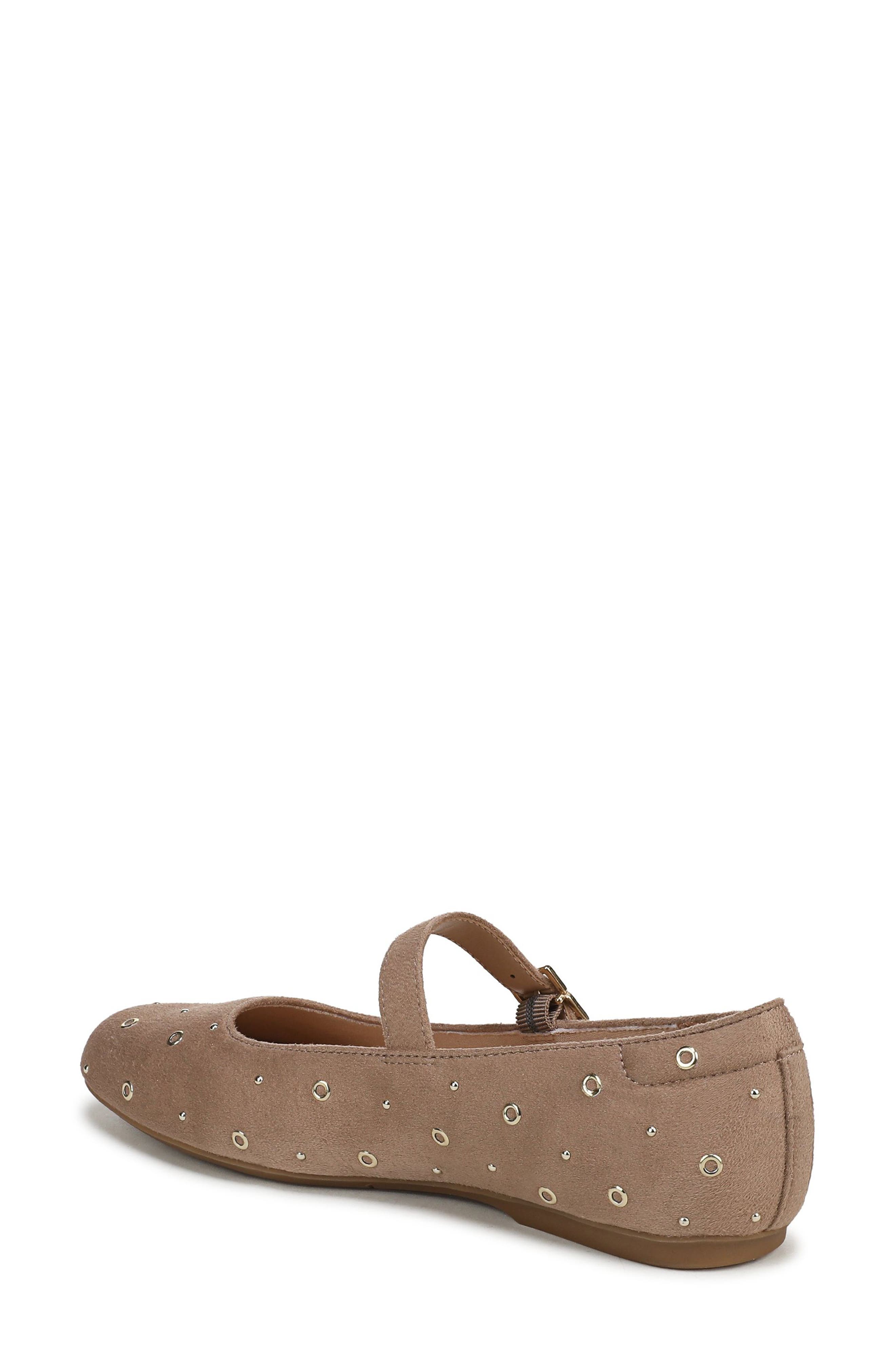 Wexley Studded Mary Jane Flat, Alternate, color, TOASTED TAUPE MICROFIBER