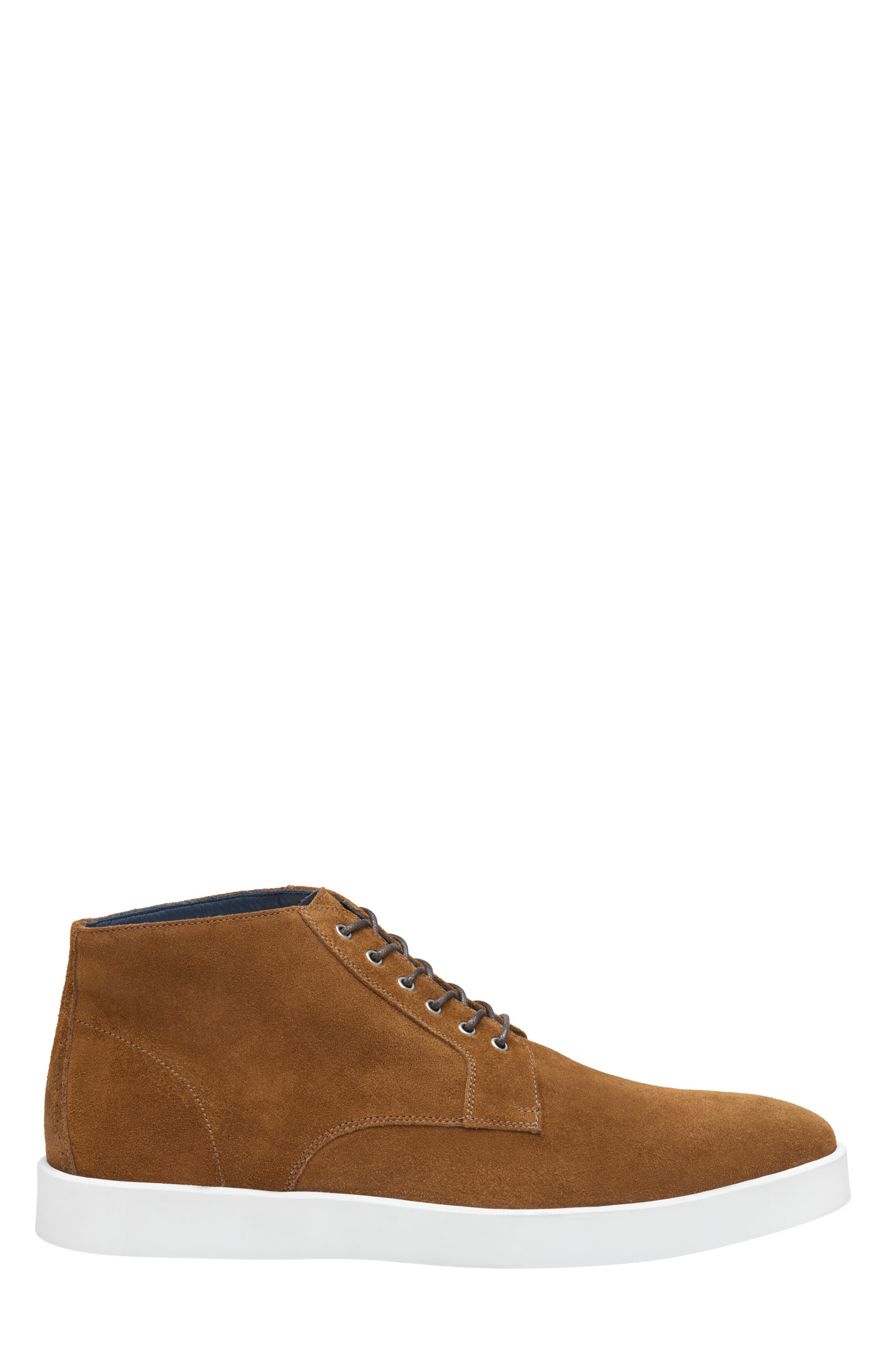Johnston & Murphy Bolivar Plain Toe Chukka, Alternate, color, Snuff Italian Suede