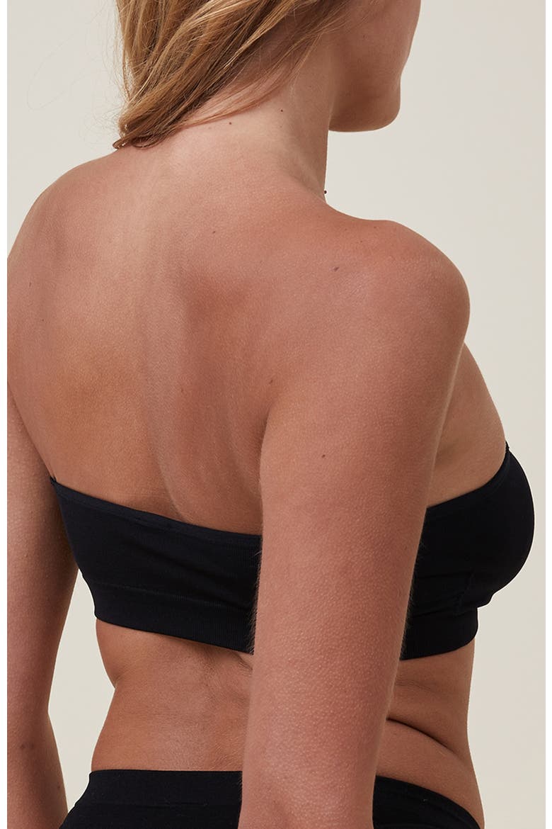 Women's Seamless Sweetheart Padded Bandeau, Alternate, color, Black