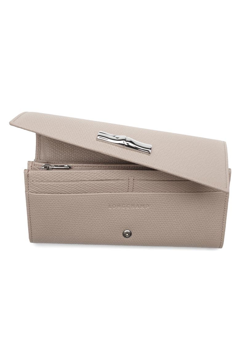 Le Roseau Leather Continental Wallet, Alternate, color, CLAY