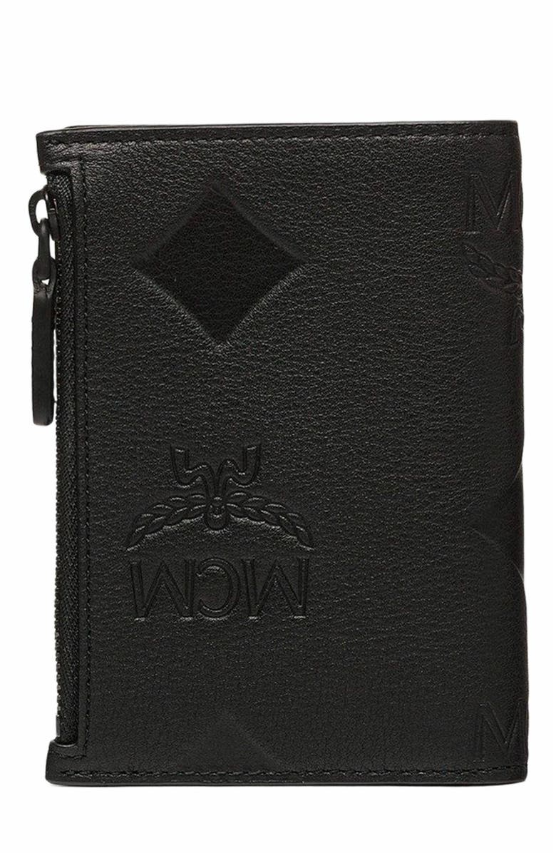 MCM Aren Snap Wallet in Maxi Monogram Leather, Alternate, color, 