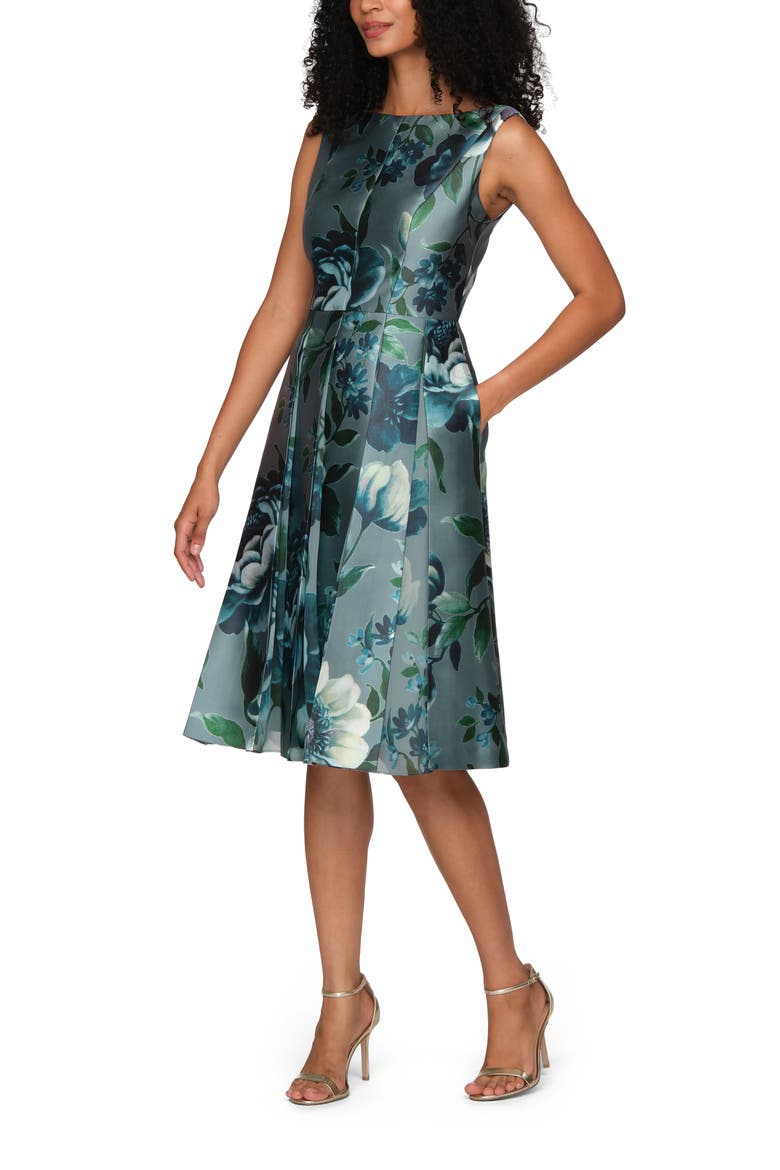 Anastasia Fit & Flare Sleeveless Cocktail Dress, Alternate, color, ICEBERG