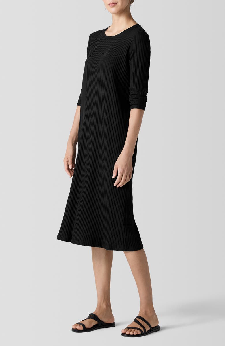 Eileen Fisher Long Sleeve Rib Dress, Alternate, color,