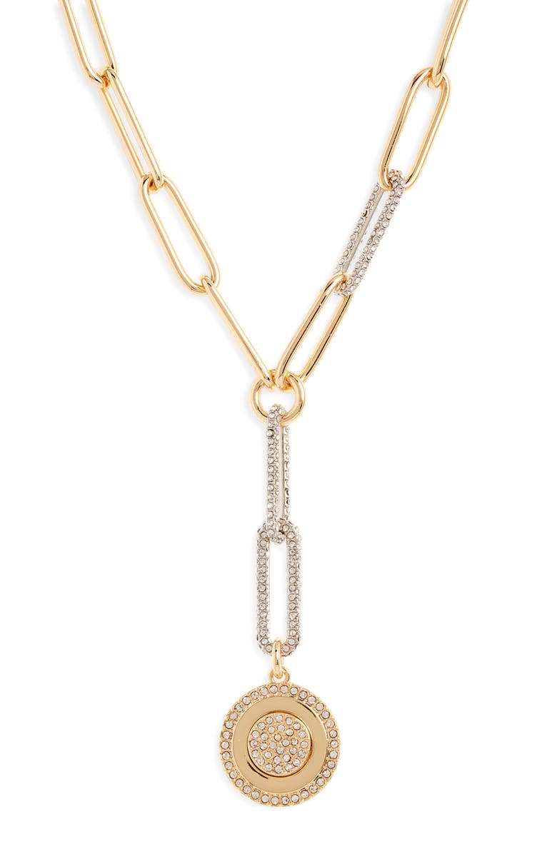 Vince Camuto Disc Pendant Y-Necklace, Alternate, color,