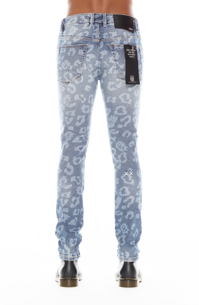 Cult of Individuality Punk Bleached Superskinny Jeans, Alternate, color, Leopard