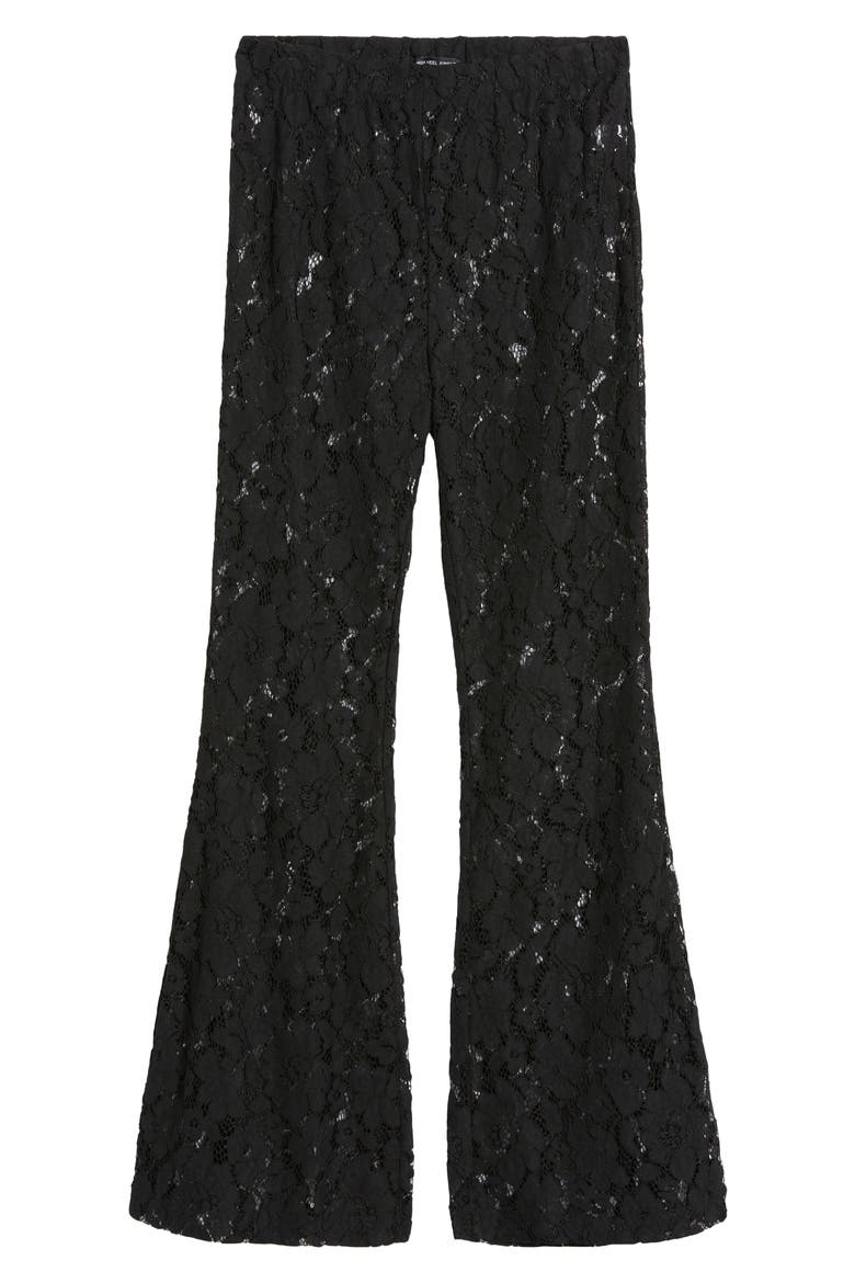 Jen Lace Flare Pants, Alternate, color, BLACK