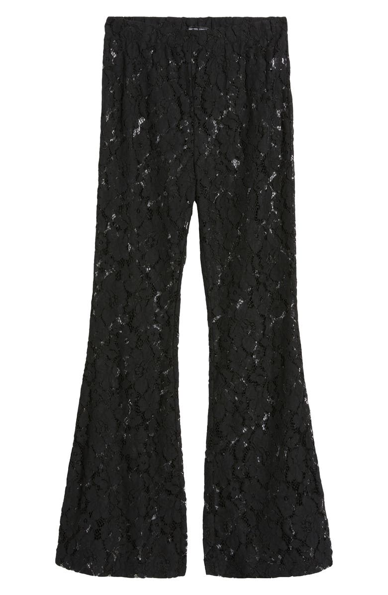 HIGH HEEL JUNGLE Jen Lace Flare Pants, Alternate, color, Black