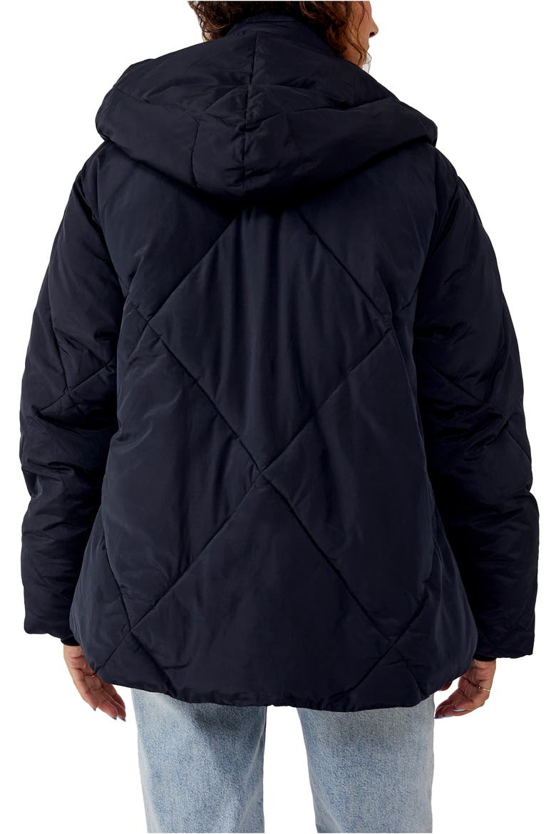 Emmy Swing Puffer Jacket, Alternate, color, BLACK
