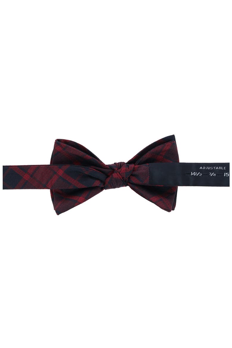 Kincaid Plaid Silk Bow Tie, Alternate, color, RED PLAID