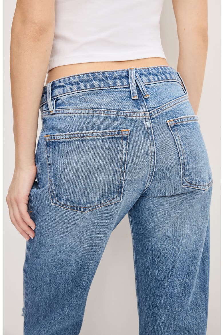 High Waist Ankle Slim Straight Leg Jeans, Alternate, color, INDIGO1221