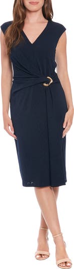 Sleeveless Twisted Waist Midi Dress
