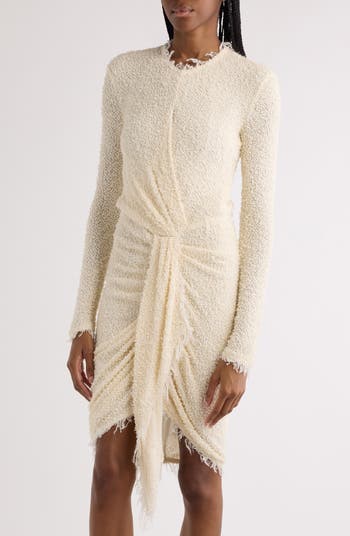 【Isabel marant】ジップニットドレス Isabel Marant Ophelie Twist Detail Long Sleeve Bouclé Dress