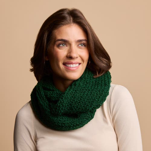Feelgoodz Artisan Woven Karuna Infinity 100% Wool Scarf In Green