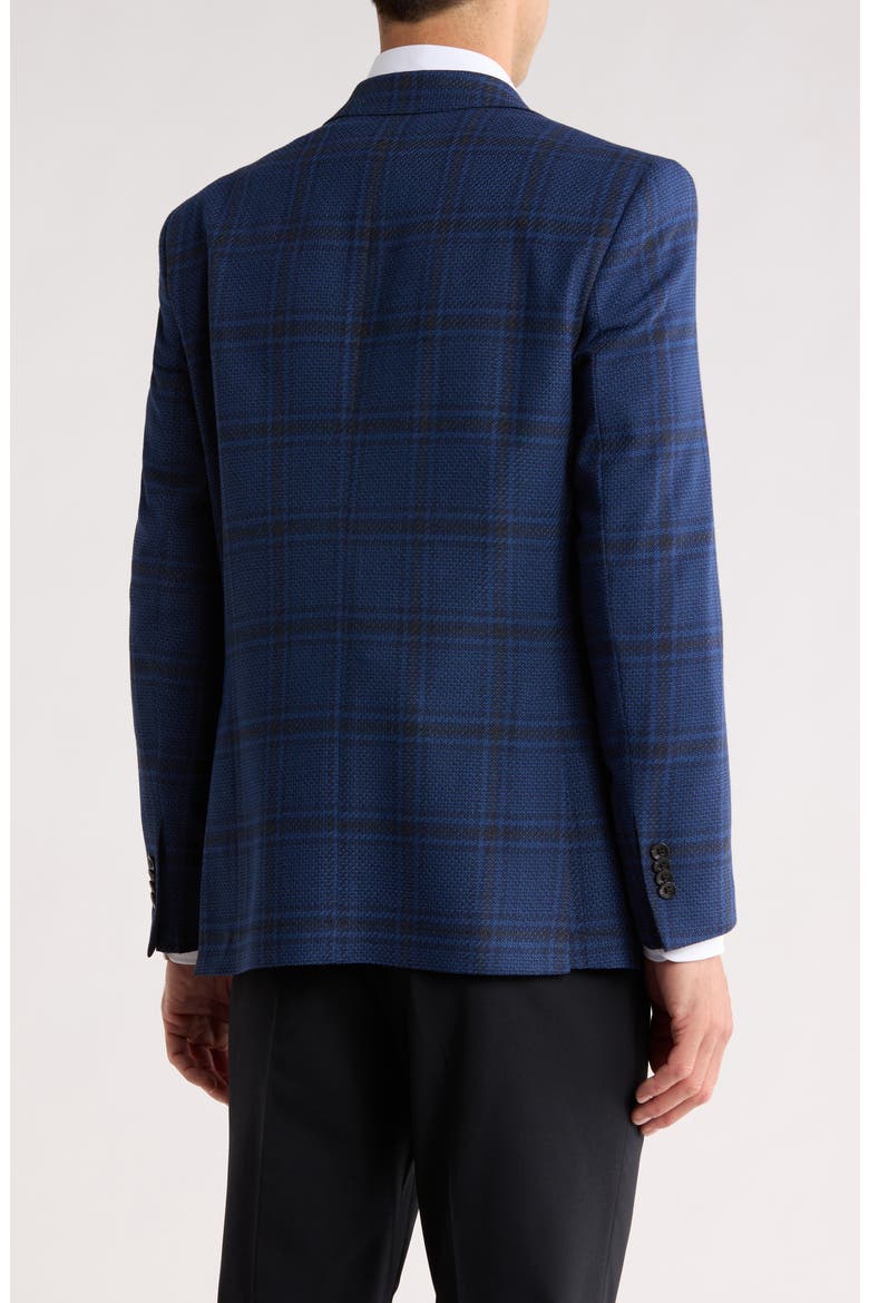 Elex Plaid Wool Blend Sport Coat, Alternate, color, NAVY